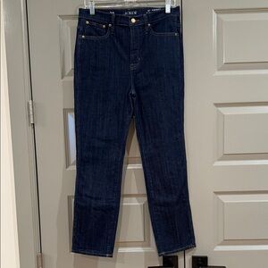 J. Crew Women's Dark Blue 10” Vintage Slim Straight Jeans